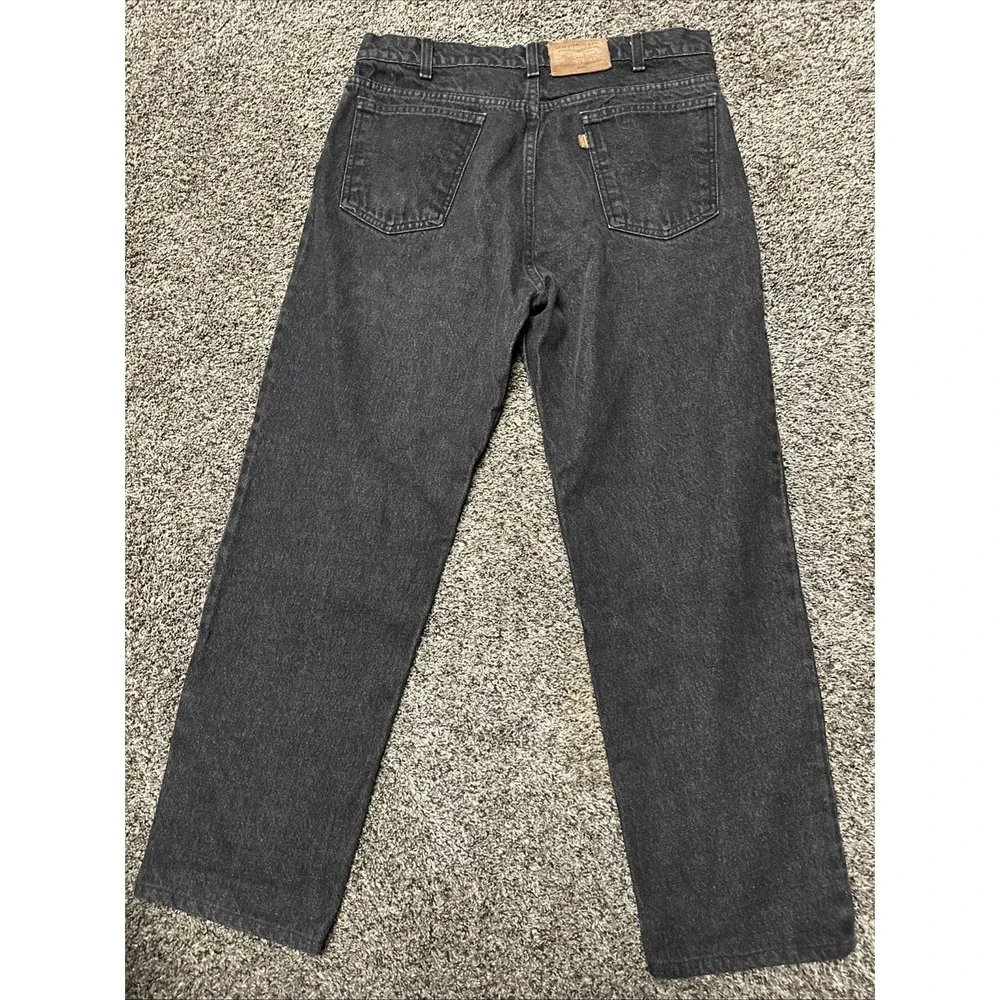 Vintage Levis‎ 540 Jeans Mens 36x31 Black Denim Gold Tab Made in USA (34x29)